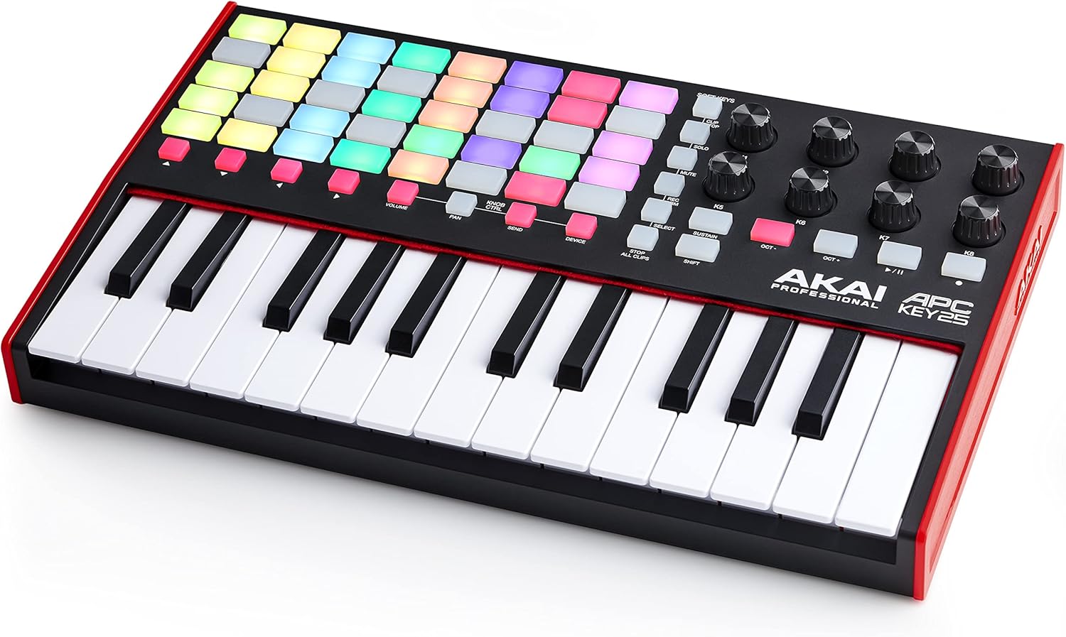 AKAI Professional APC Key 25 MK2-25-Key USB MIDI Keyboard Controller & Sennheiser Professional HD 280 PRO Over-Ear Monitoring Headphones,Black