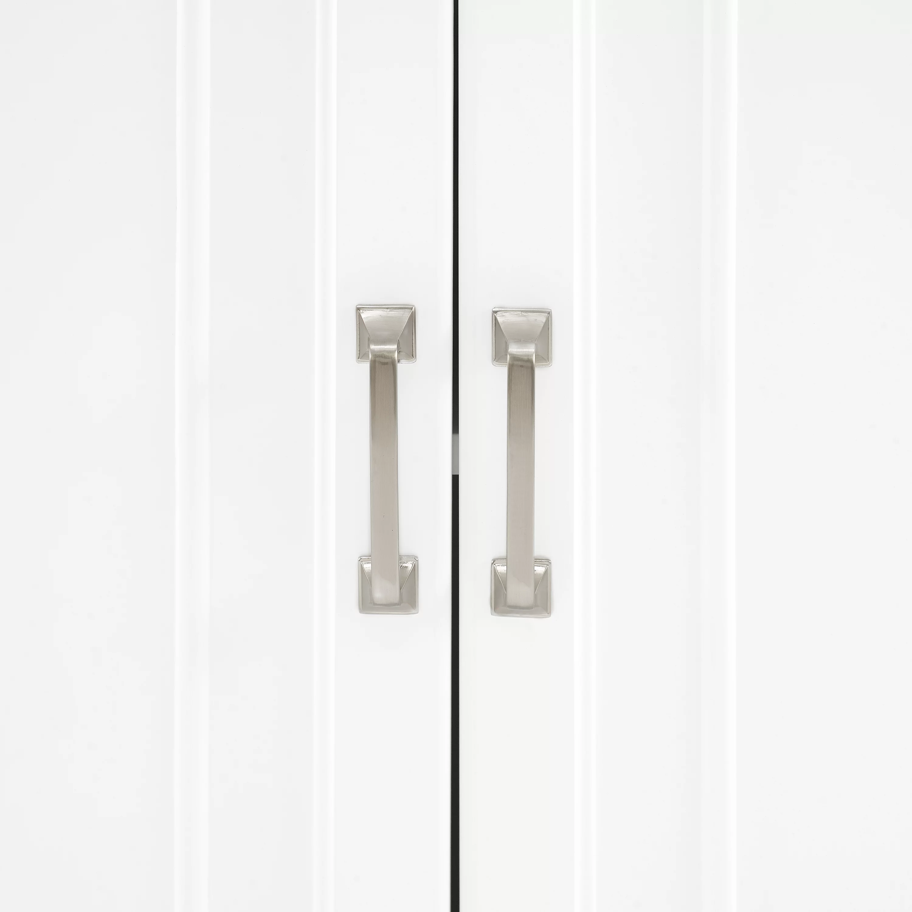Crosley Furniture Stanton Traditional MDF Wood Pantry in White (Set of 2)
