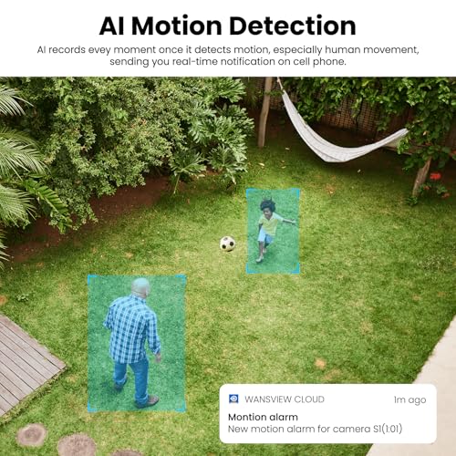 Cameras for Home Security-2K Wireless Security Camera Outdoor with AI Motion Detection & Siren, Non-Stop Solar Powered Charging, Color Night Vision