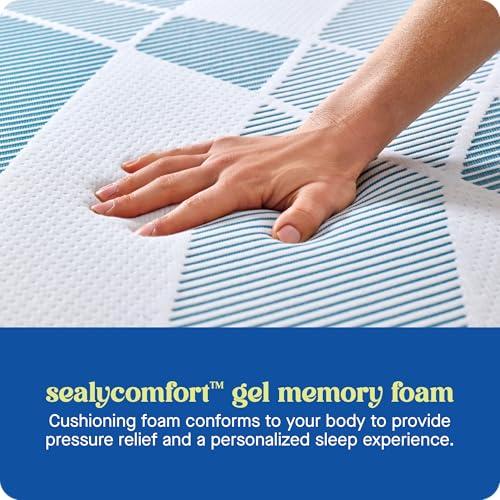 Sealy Dreamlife 12” Hybrid Mattress-in-a-Box, Queen, SealyComfort Gel Memory Foam, SealyResponsive Encased Coils, Surface-Guard Technology