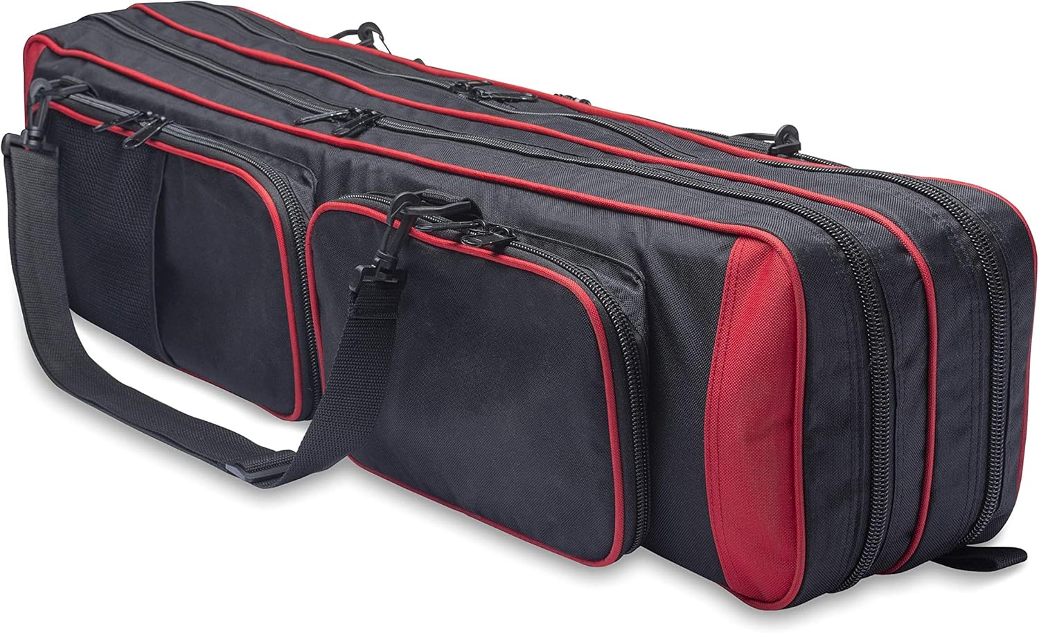 Vexan ICE Fishing Rod & Tackle Bag 36.5 Soft Case and Multi-Piece Fly Rods Box. Fit up to 36 Rods and Rod Pieces. Red to Match Your Eskimo ICE House