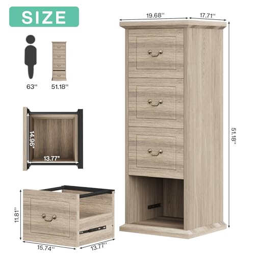 Tribesigns 4-Drawer File Cabinet Filing Cabinet