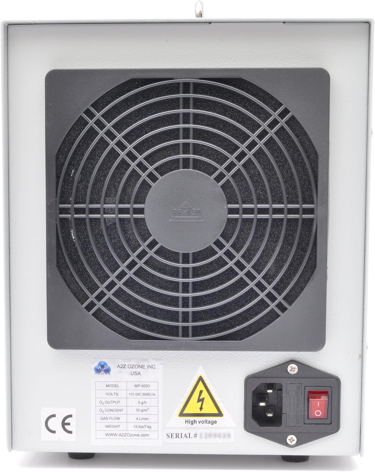 MP - 5000 Ozone Generator, Adjustable Timer, Ozonator treatment, for Water Use with optional oxygen hookup, up to 5000mg/hr,