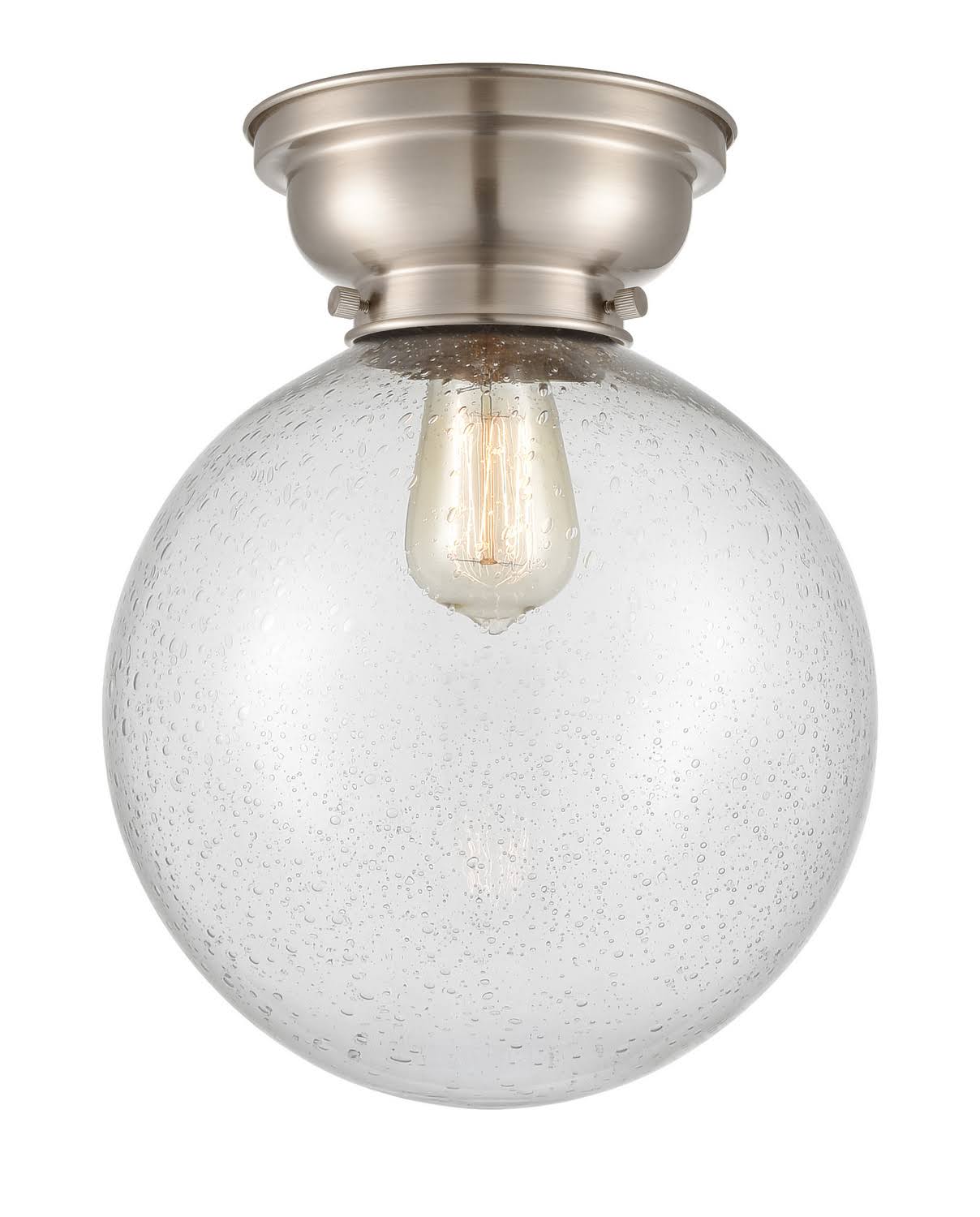 Innovations 623-1F-SN-G204-10 Beacon 1 Light 10 inch Flush Mount in Brushed Satin Nickel