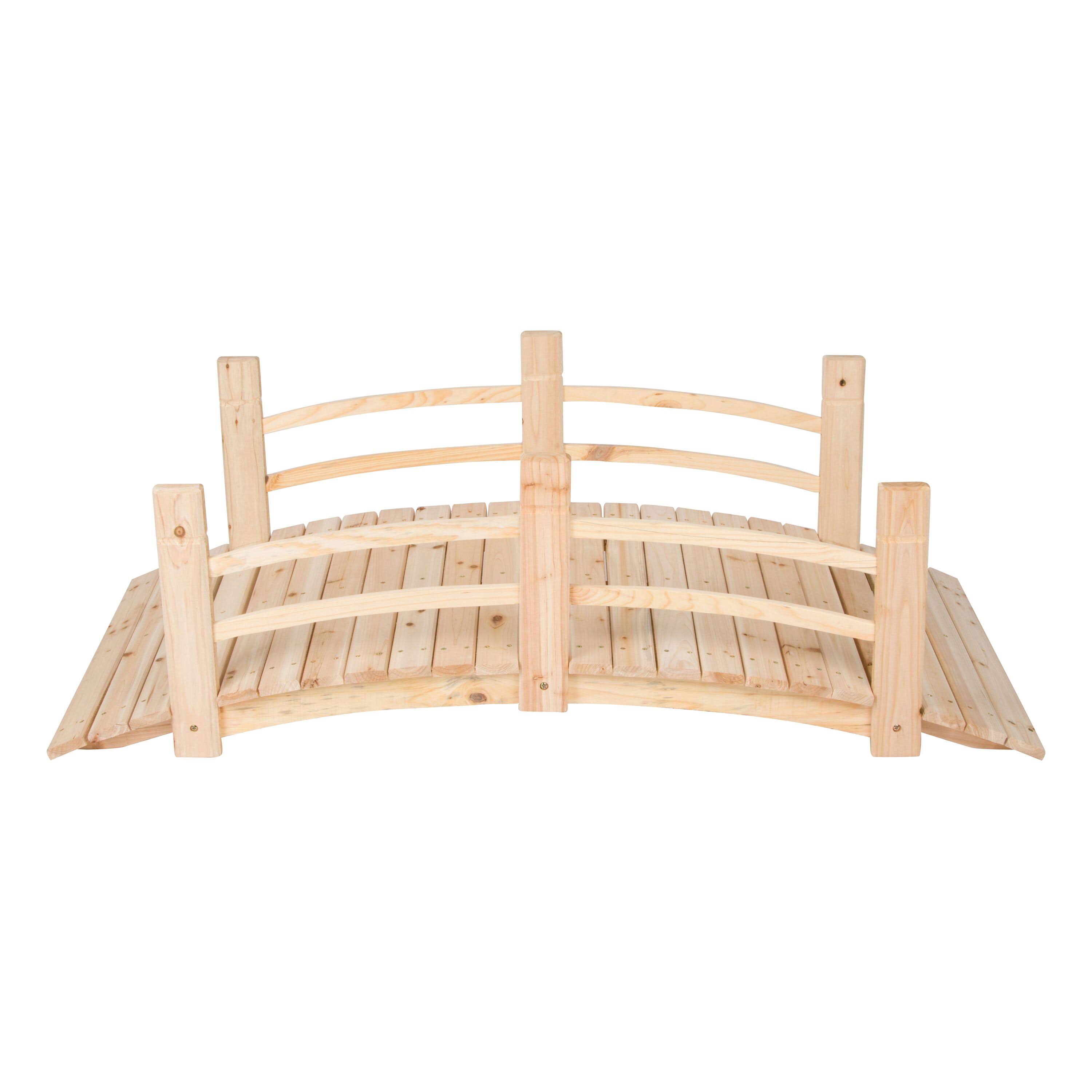 Shine Company 5 ft. Cedar Garden Bridge - Natural