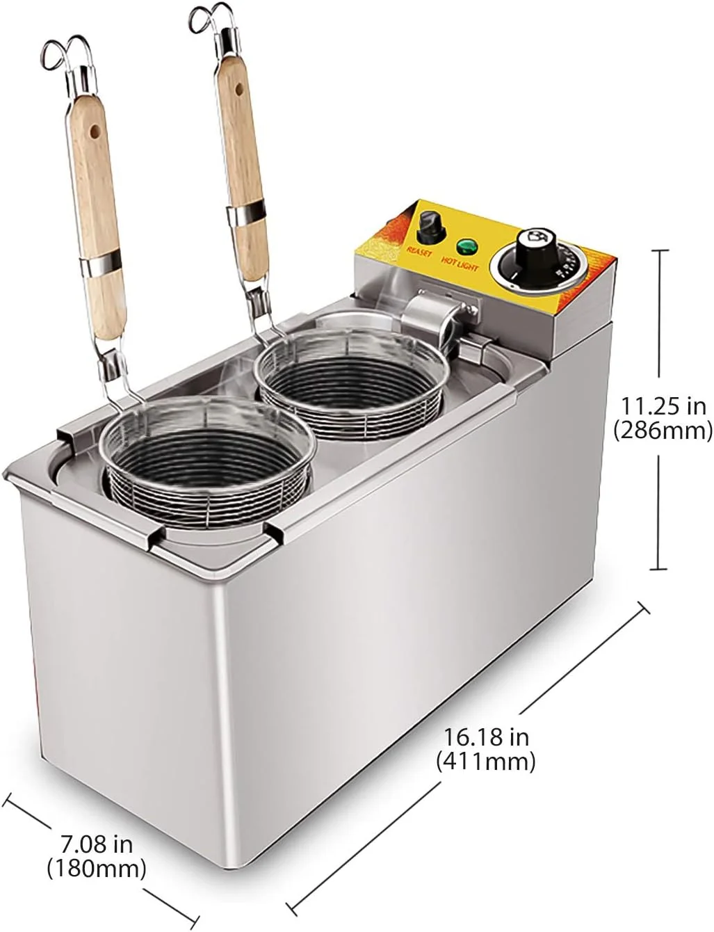 Electric Pasta Cooker | Noodle Machine | Hot For Pasta And Noodles | Stainless Steel | 2KW | 110V (2 s)