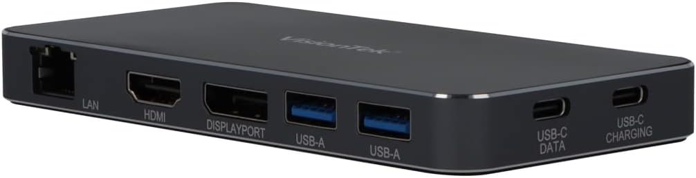 VisionTek VT400 - Dual Display USB-C Docking Station with Power Passthrough