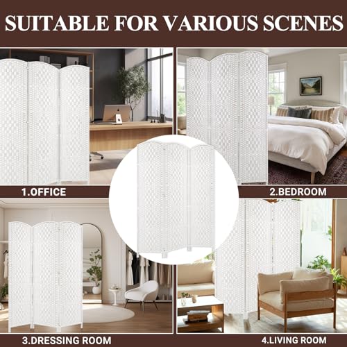 Room Divider, Room Dividers and Folding Privacy Screens, 16in Privacy Screen, 6 Panel Temporary Wall Partitions, 6ft Space Separation Panel Screen