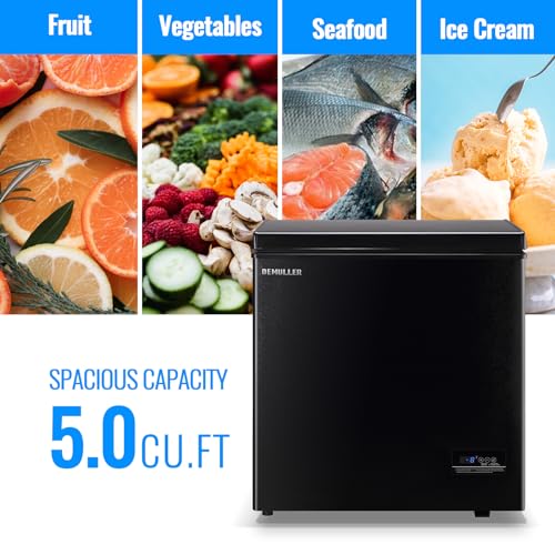 Deep Chest Freezers (Down to -12-50℉) with TWO Removable Baskets Freestanding DEMULLER Freezers