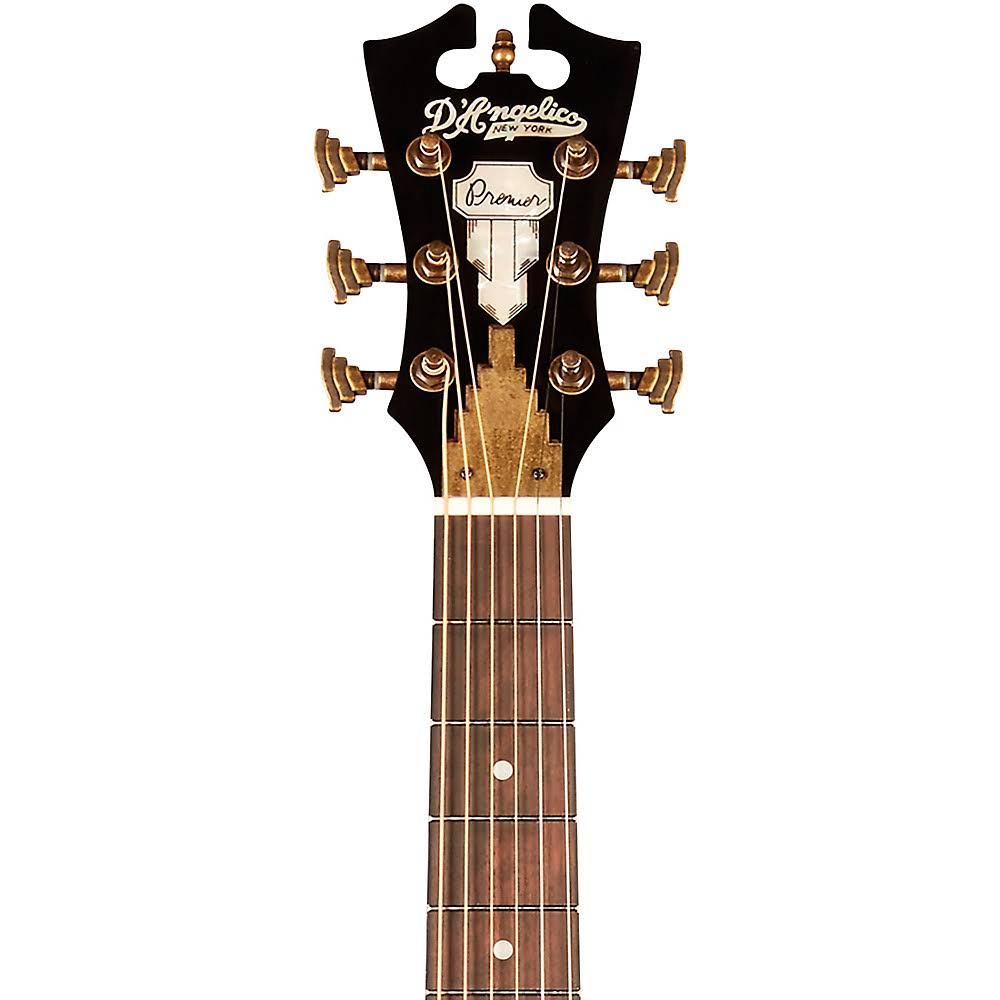 D&Angelico Premier Utica Koa Mini Acoustic Guitar Natural
