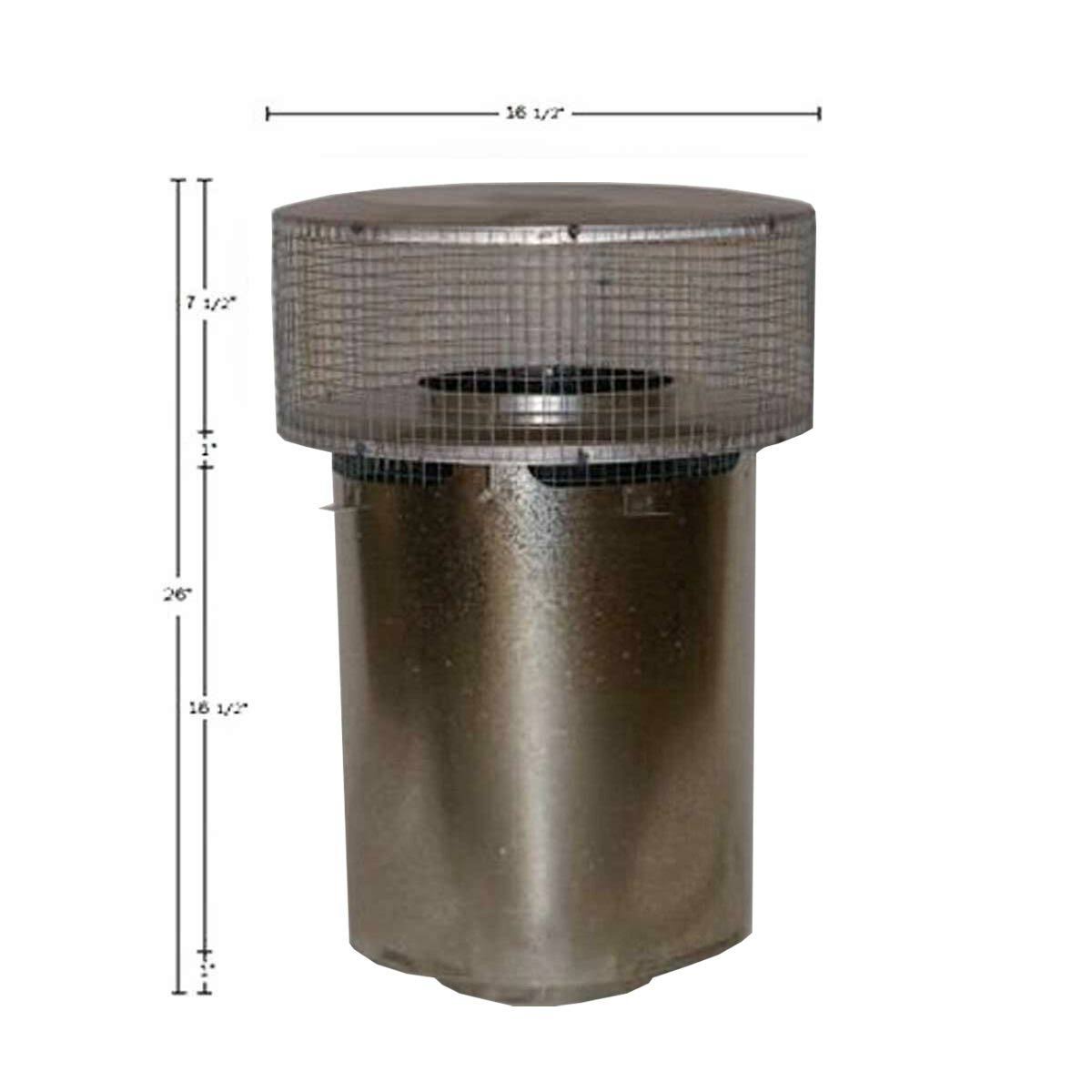 8'' Superior Round Chimney Cap with Mesh RTT-8DM