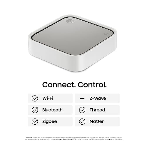 SAMSUNG SmartThings Station, with Power Adapter, 15W Super Fast Wireless Charger, Smart Home Hub