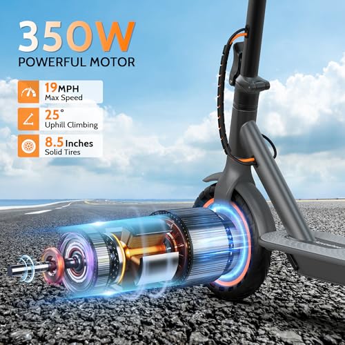 Electric Scooter for Adults, Folding E Scooter with 350W/500W Motor 16-22 Mph Top Speed, Max 19-23 Miles Long Range