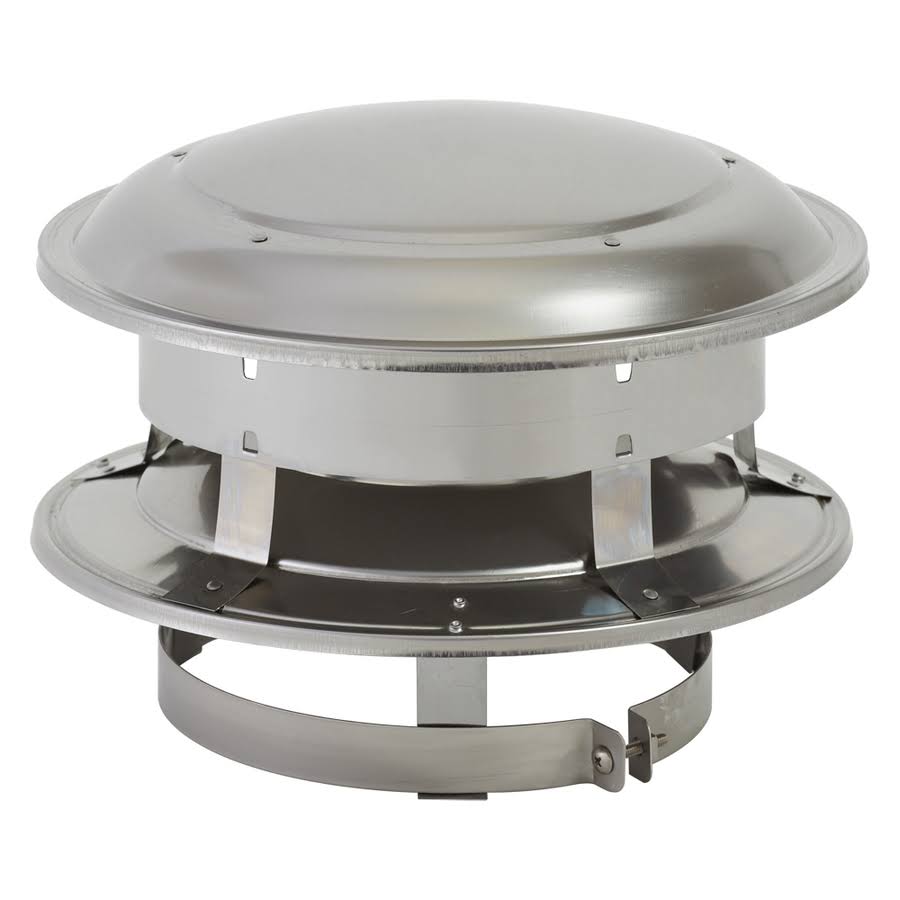 Supervent 6-in W x 5-in L Stainless Steel Round Chimney Cap Jsc6urc