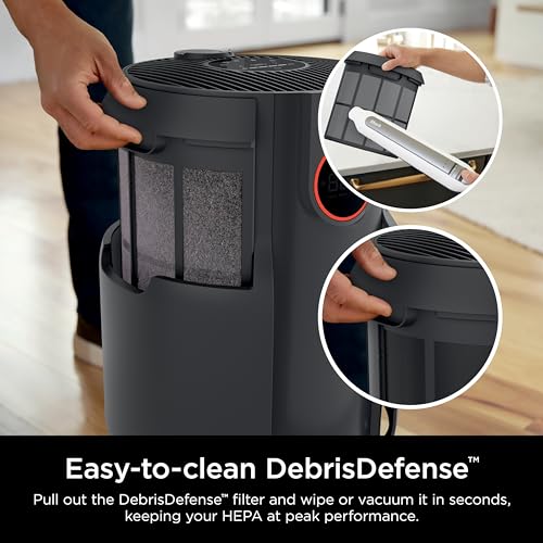 Shark NeverChange Air Purifier for Bedroom, Home, Office with HEPA Filter, Covers Up To 650 sq ft, Removes Dust and Smoke, HP152