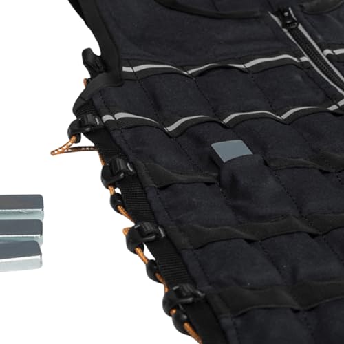 Hyperwear Hyper Vest ELITE Fully Adjustable Weight Vest - Stretch CORDURA&reg; Fabric Zipper Thin Steel Weights - Weighted Vests for Running