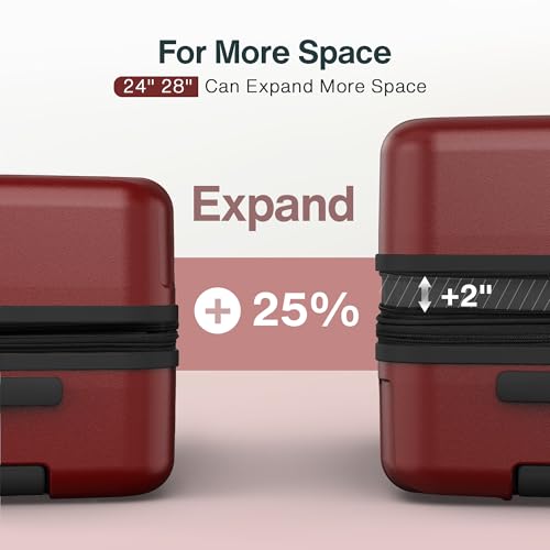 Luggage Sets 3 Piece (3-YEARS VIP SERVICE) Hardside Expandable Ultra Durable 100% PC Lightweight Carry On Travel Suitcase Set with TSA Lock Spinner