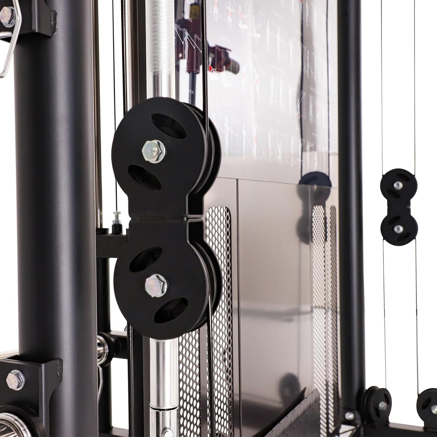 Altas Strength Home Gym Equipment Smith Machine with Pulley System Gym Squat Rack Pull Up Bar Upper Body Strength Training Leg Developer Light