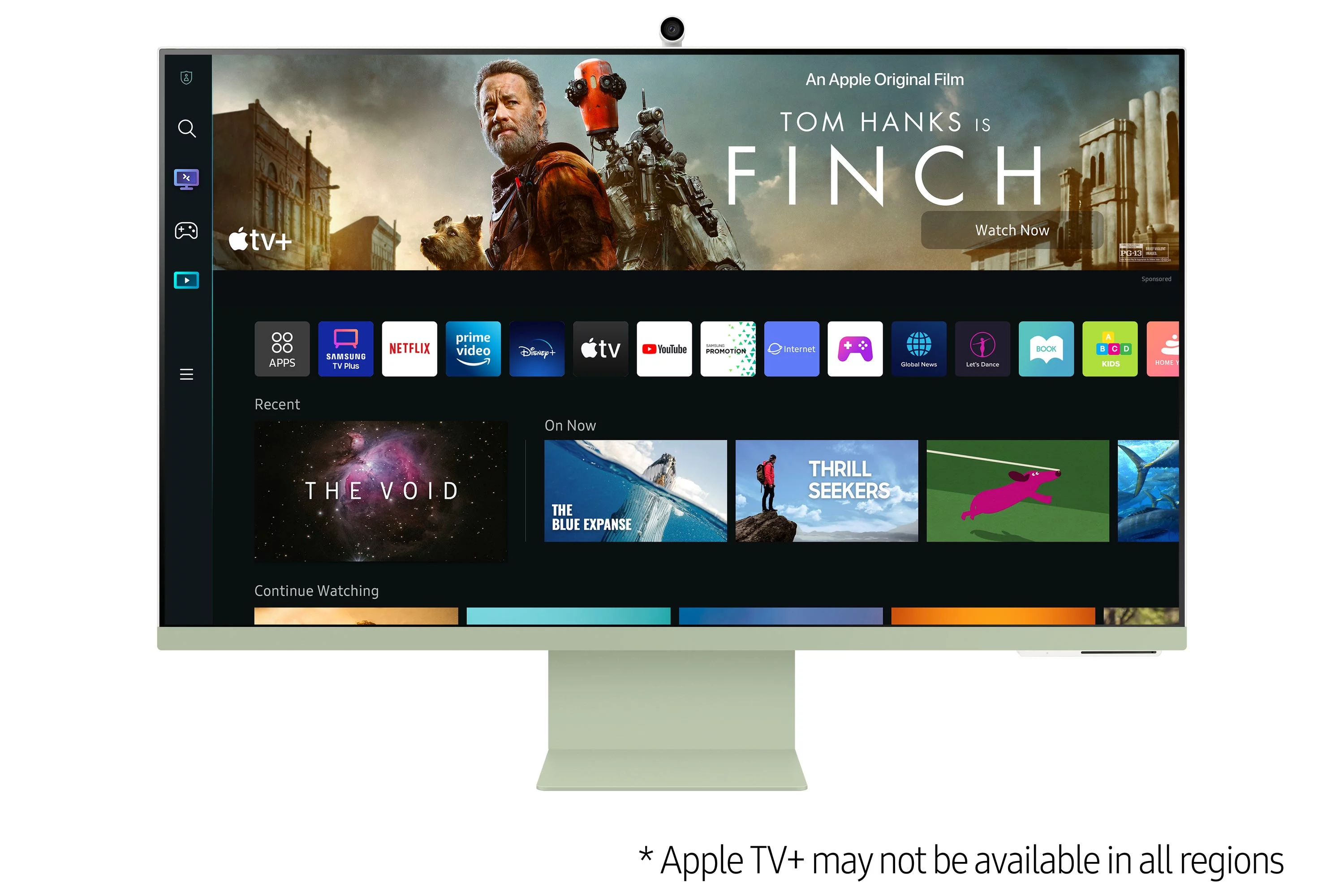 SAMSUNG 32" Class M80B 4K UHD Smart Monitor with Streaming TV and SlimFit Camera Included - Spring Green