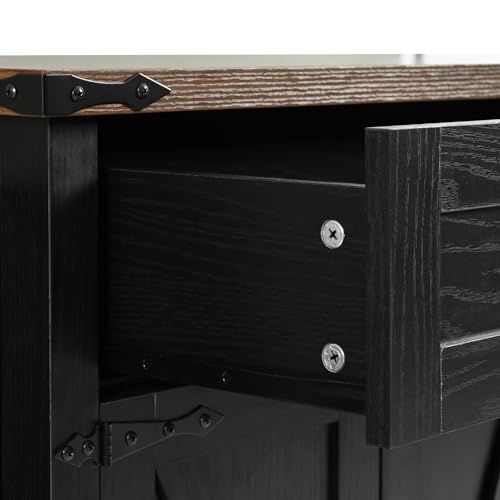 Kitchen Island Cart With Power Outlet, 2 Doors, Drop Leaf, Spice Rack, 2 Drawers - Rolling Storage Cart on Wheels for Home and Dining Room - White