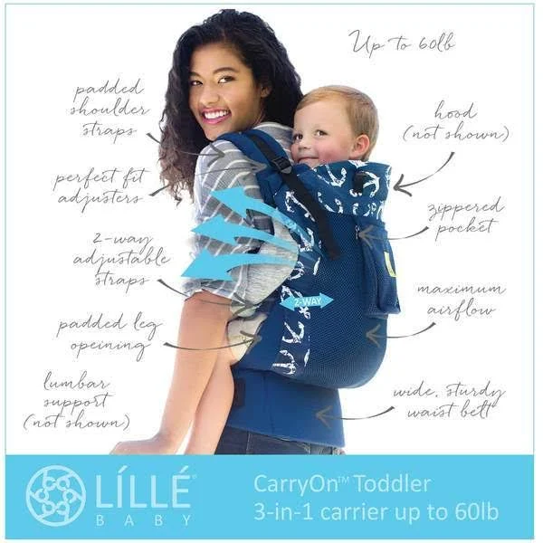 Lillebaby Carryon Airflow Toddler Baby Carrier - Mist