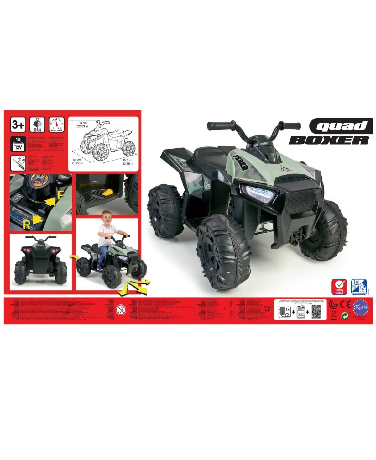 Famosa - 12V Quad Boxer