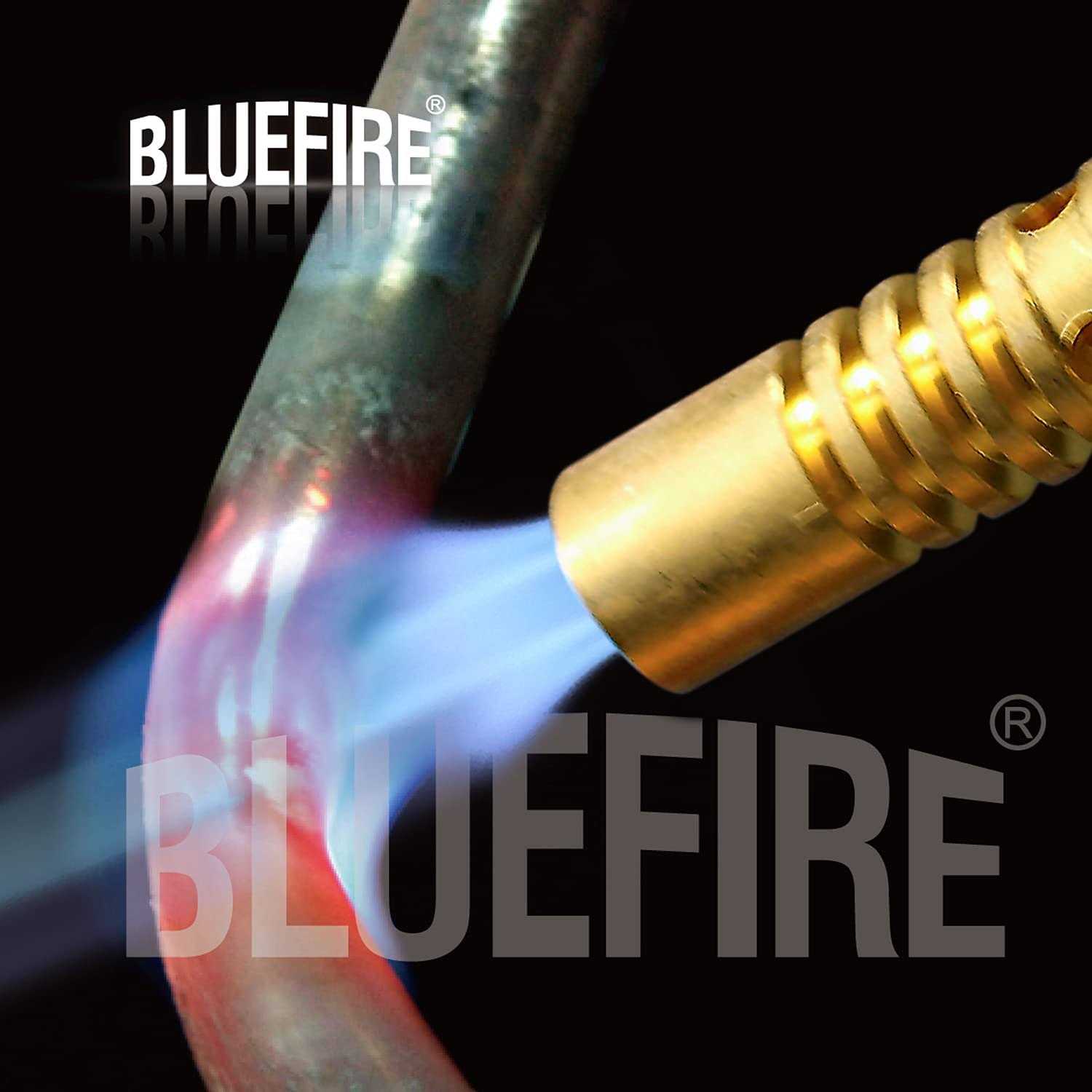 BLUEFIRE MRAS-8210 Jumbo Turbo Flame 5' Hose Propane Gas Welding Torch Kit with MAPP Gas Great High Intensity Nozzle Head Fuel b