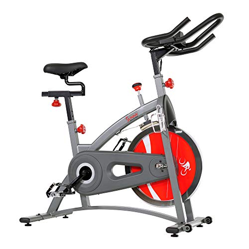 Sunny Health & Fitness Indoor Cycling Exercise Bike w/Adjustable Cushion Seat & Multi-Grip Handlebar