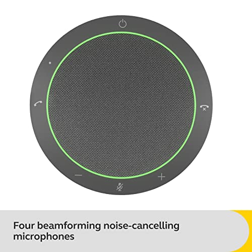 Jabra Speak2 40 Portable Speakerphone - 4 Noise-Cancelling Mics, Full-Range 50mm Portable Speaker, Wideband Audio and USB-A and USB-C Connections