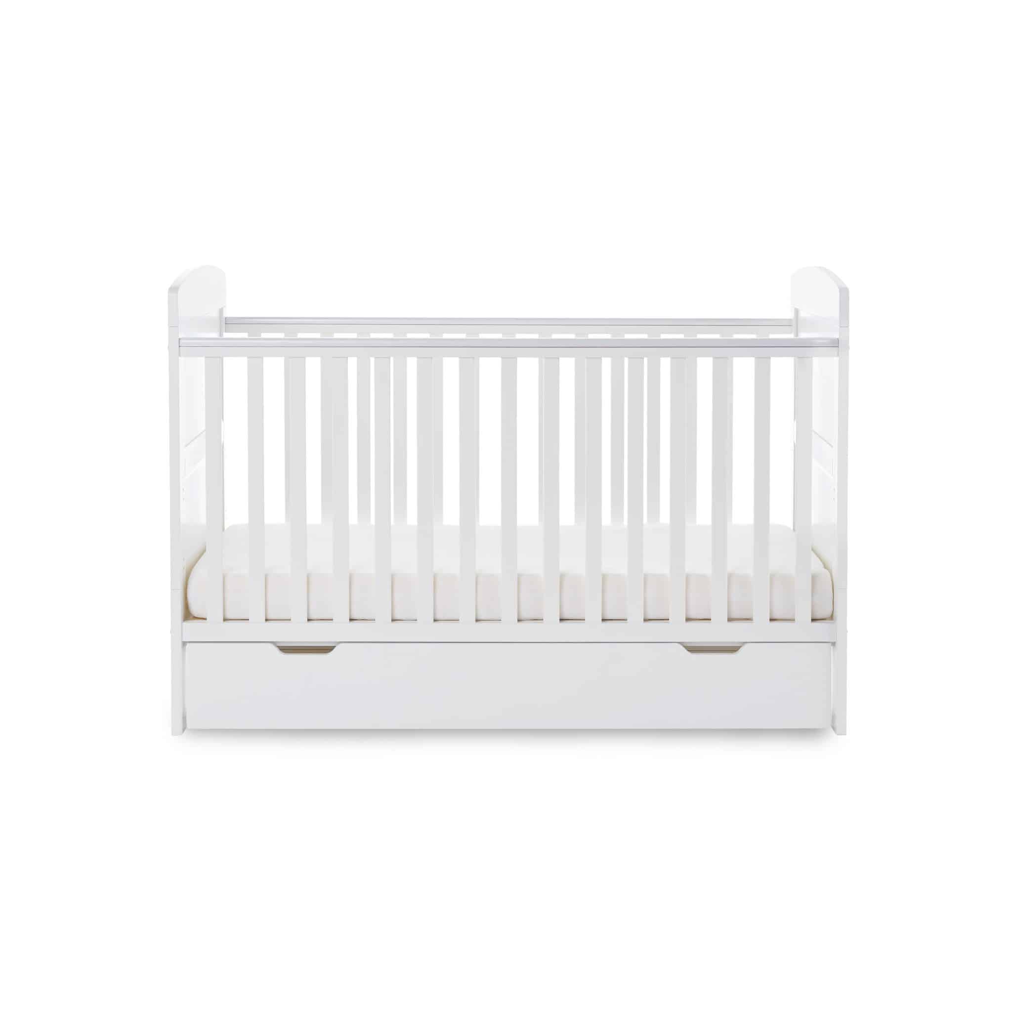 Obaby Grace 4 in 1 Cot Bed and Underdrawer – White