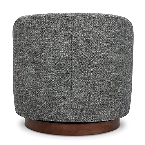 CHITA Swivel Accent Chair, FSC Certified Upholstered Fabric Barrel Chair for Living Room, Fully Assembled, Flax Beige