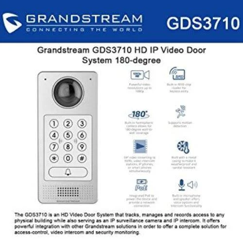 Grandstream GDS3710 IP Video Intercom System with 1 cameras Night Vision - Video intercom system wired Ethernet 10Base T/100Base