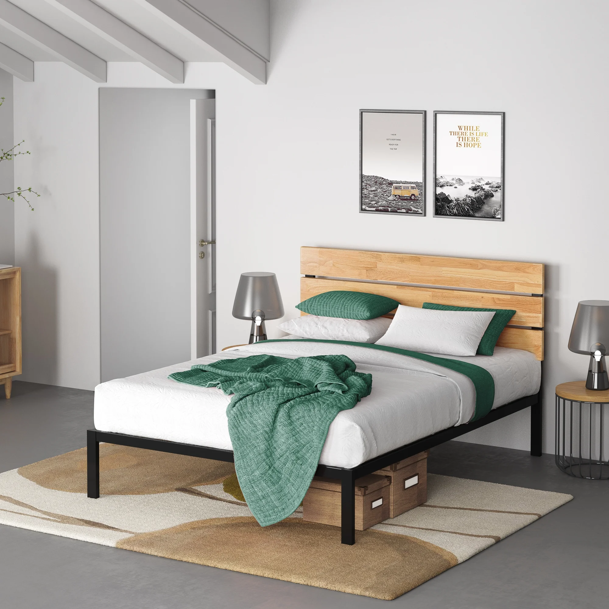 Zinus Paul 42" Metal Platform Bed Frame, Queen