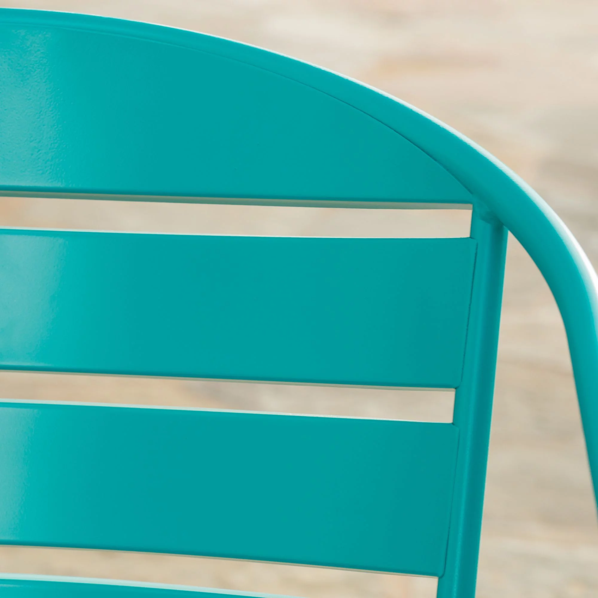 3-Piece Matte Teal Blue Handcrafted Outdoor Furniture Patio Bistro Set - Curated Treasures Market
