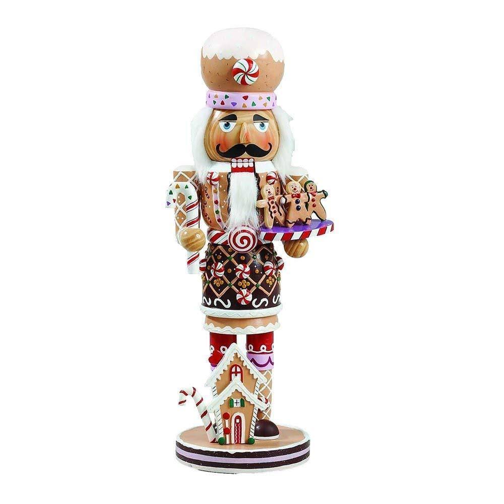 Kurt Adler 16-inch Wooden Gingerbread Christmas Nutcracker - Megean