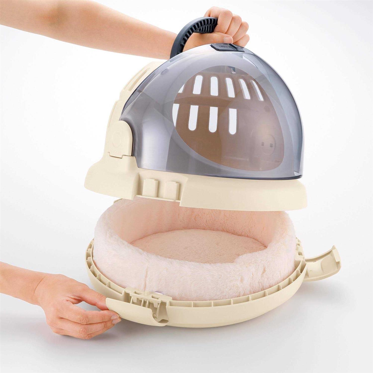 Richell Space Capsule Pet Carrier &amp; Bed - Pet Supplies online store
