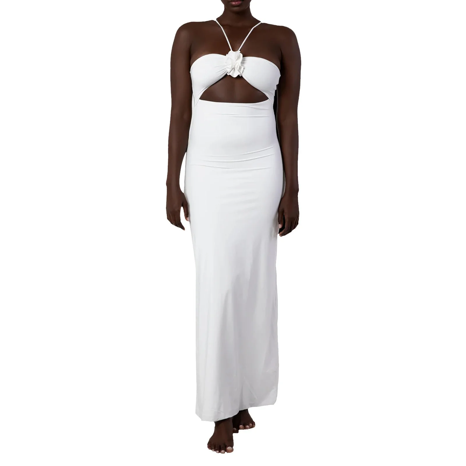 SZXZYGS Short Dresses for Women 2024 Petite Womens Casual High Slit Midi Dress Short Sleeve Crewneck Solid Tee Dress 2024 Women Dresses