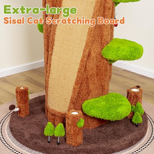 Luxury Cat Tree Tower for Indoor Cats,88.6" Tall Cat Tree