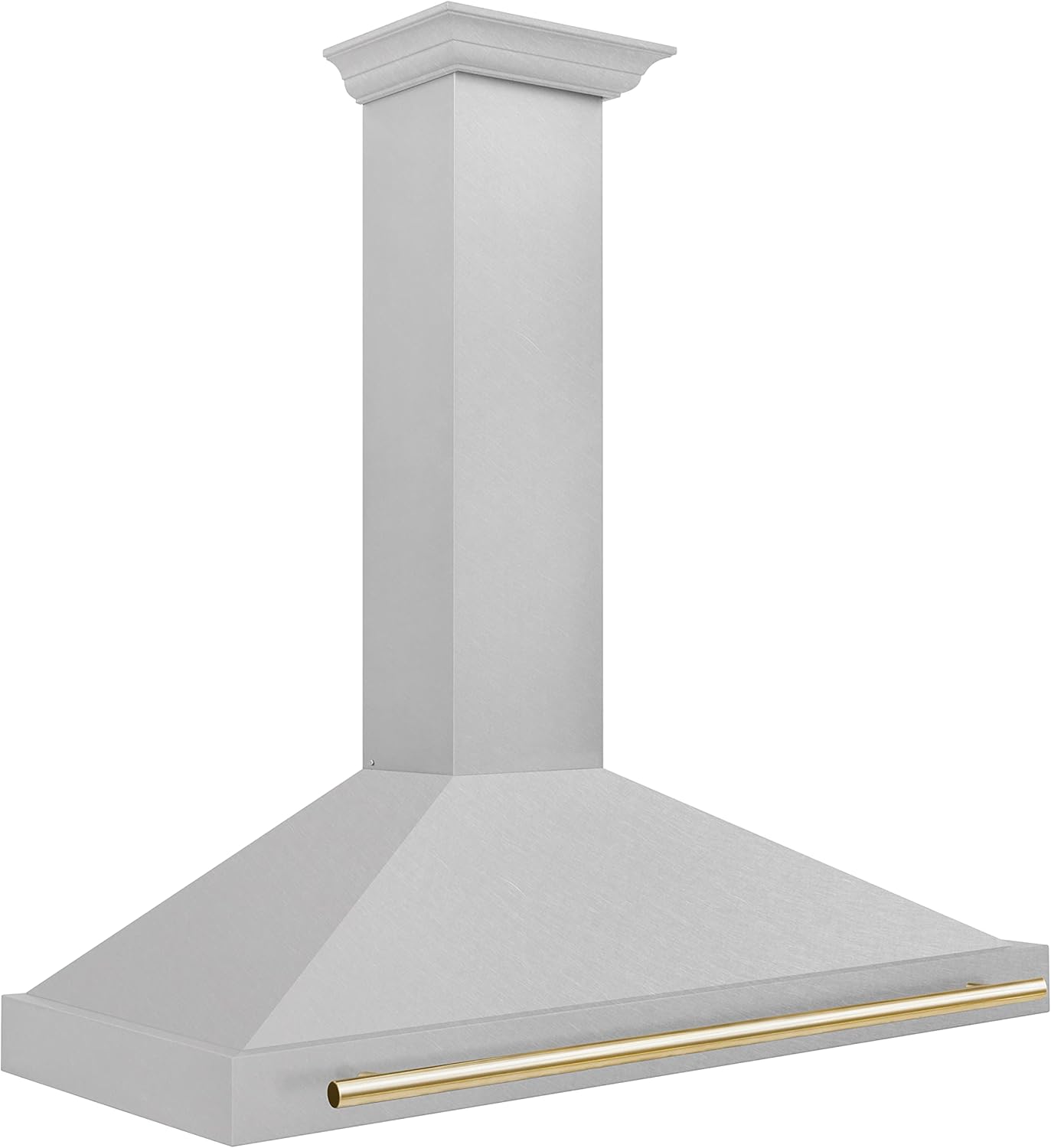 ZLINE 48" Autograph Edition Fingerprint Resistant Stainless Steel Range Hood with Gold Handle