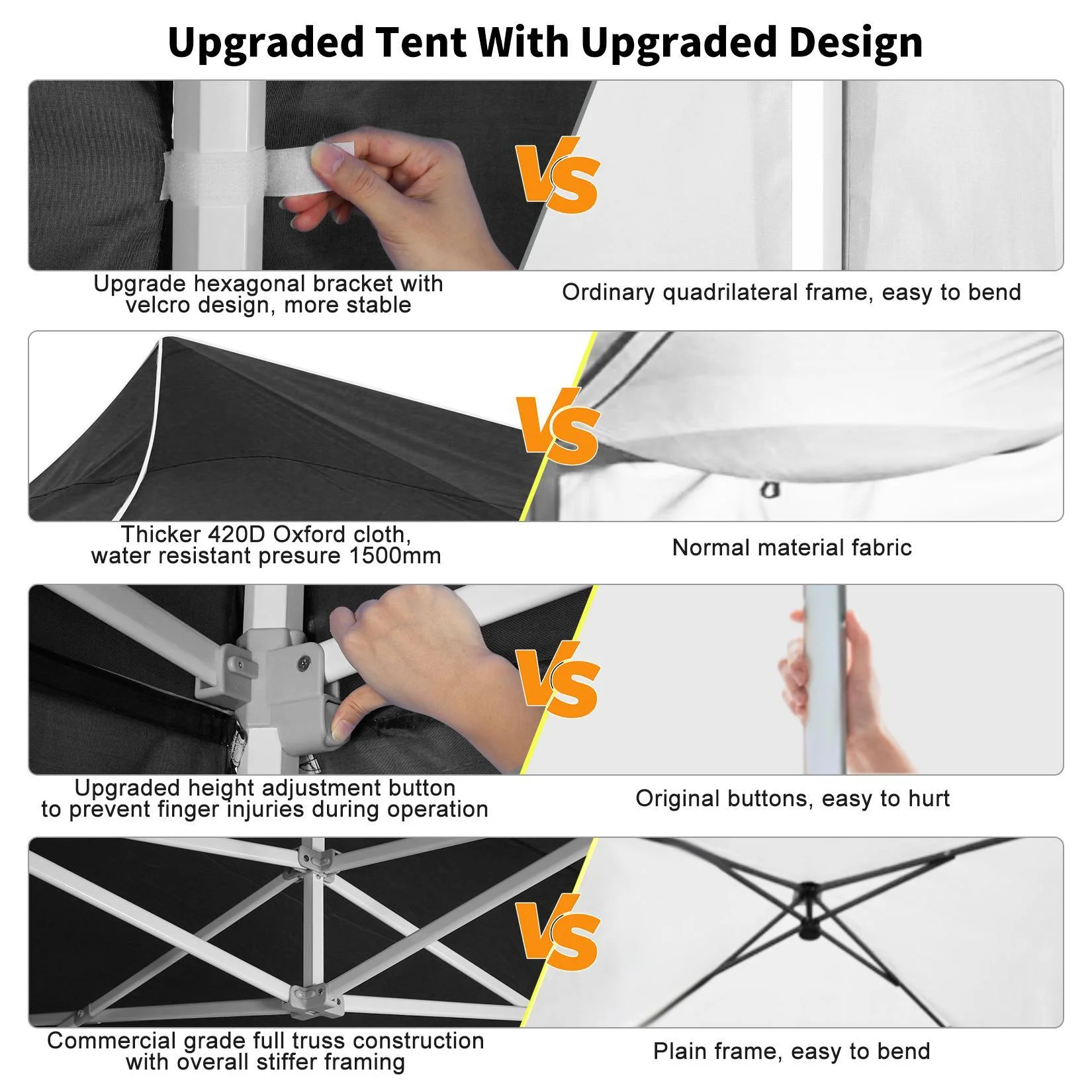 SANOPY 10'x30' EZ Pop Up Canopy, Heavy Duty Commercial Wedding Canopy, Large Waterproof Portable Party Tent with Carry Bag, 8 Removable Sidewalls