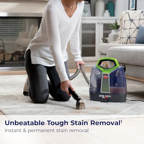 BISSELL Little Green Proheat Portable Deep Cleaner/Spot Cleaner and Car/Auto Detailer with self-Cleaning HydroRinse Tool for Carpet and Upholstery