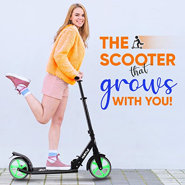 Hurtle Scooter &ndash; Scooter for Teenager &ndash; Kick Scooter &ndash; 2 Wheel Scooter with Adjustable T-Bar Handlebar &ndash
