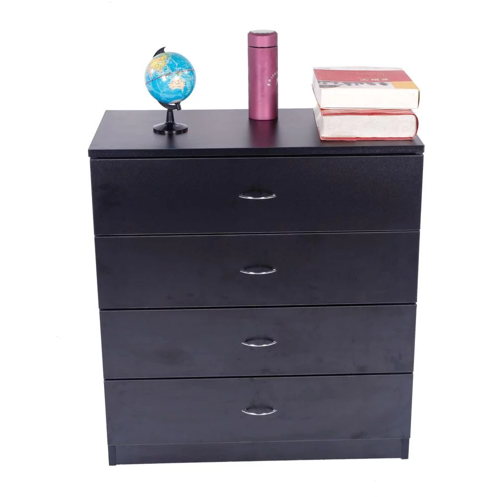 UBesGoo Modern Dresser Storage Chest Organizer Unit with 4 Drawers for Bedroom, Living Room,Black