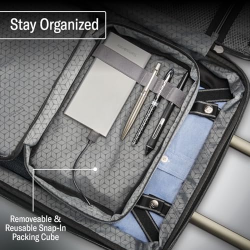 Samsonite Carry-On Pro Front Pocket Hardside Expandable 21-Inch Octiv Luggage: Durable & Impact Resistant, 360° Aero Trac Spinner Wheels