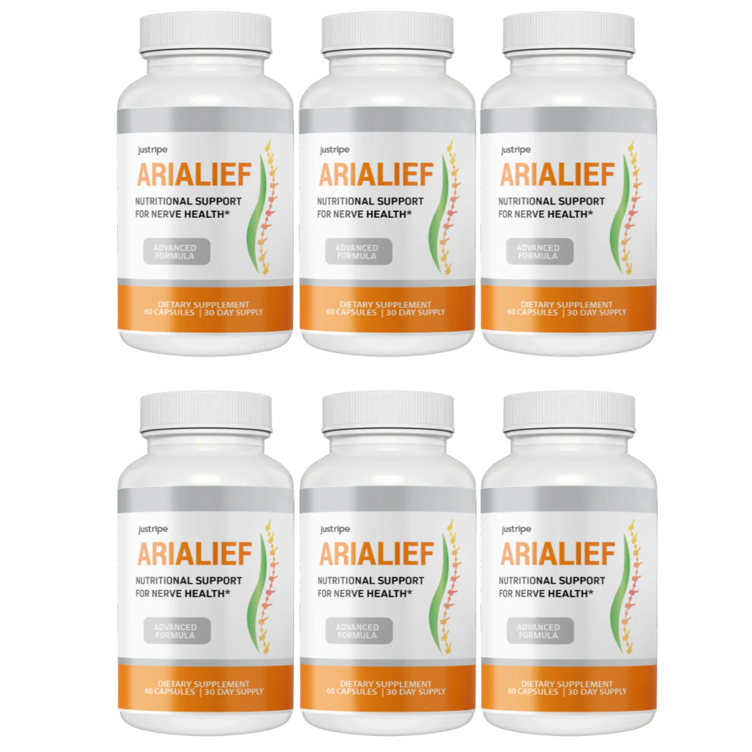 Arialief Support for Nerve Health, Arialief Relief Capsules - 6 Bottles - Kansas Nuitrition - HNZSDS
