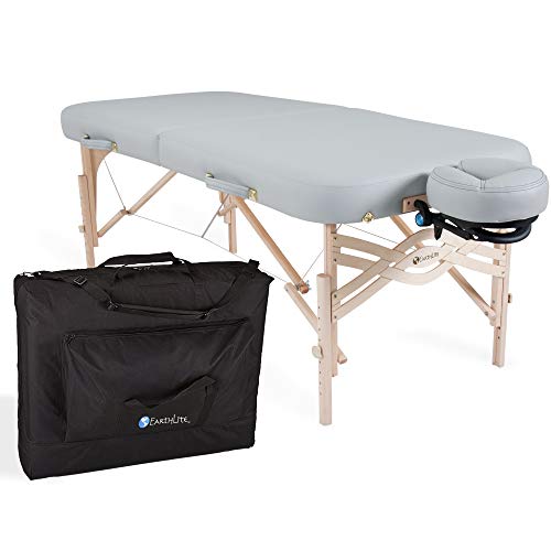 EARTHLITE Premium Portable Massage Table Package SPIRIT - Spa-Level Comfort, Deluxe Cushioning incl. Flex-Rest Face Cradle & Strata Face Pillow
