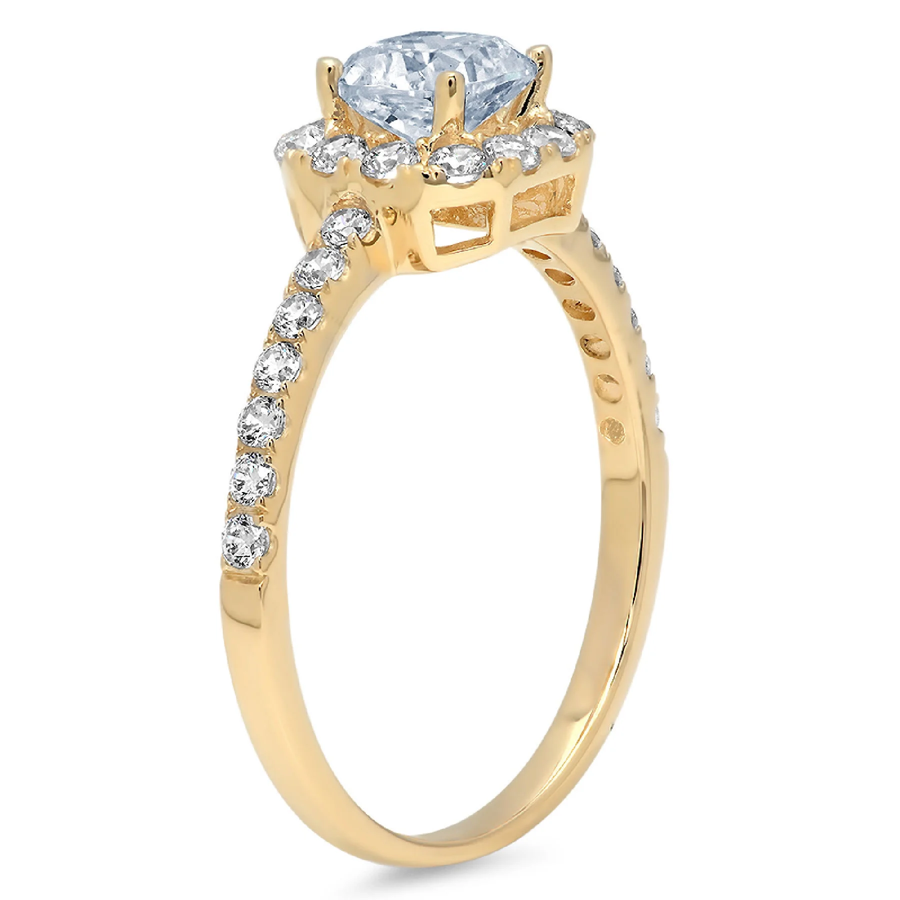 1.23ct Princess Cut Blue Natural Aquamarine 14k Yellow Gold Engraving Statement Anniversary Engagement Wedding Halo Ring Size 10.75