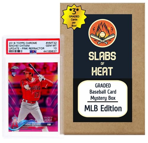 Three Graded Baseball Cards Gift Box: MLB Edition │Three Premium PSA/BGS Graded 10