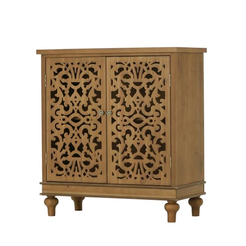 MAISON ARTS Accent Cabinet with Hollow Carved Doors