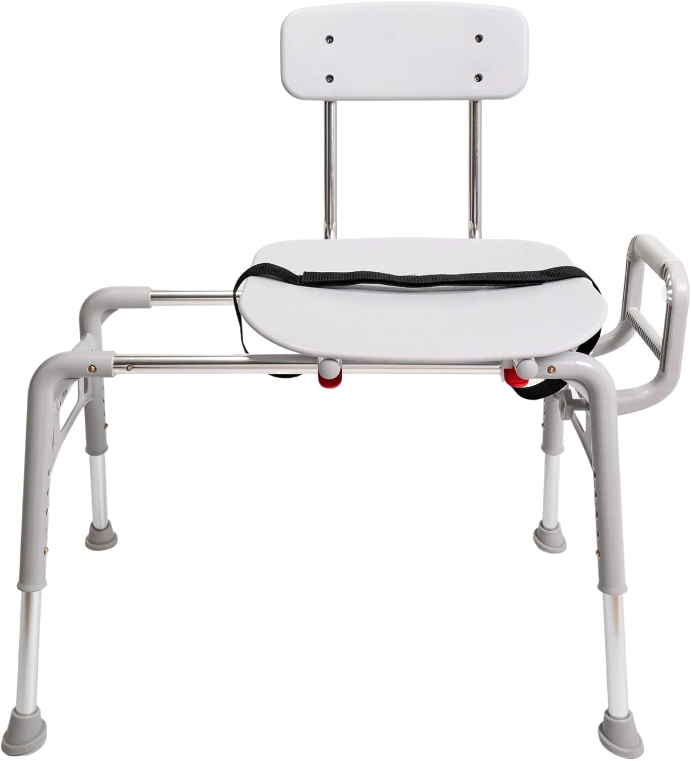 Eagle Health Supplies Sliding Transfer Bench & Tub Shower Chair MOD w/Interchangeable Arm Rest, Height Adjustable, High Weight Capacity up to 350 LBs